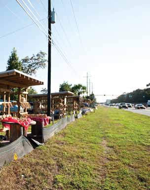 Temporary Sweetgrass basket stands